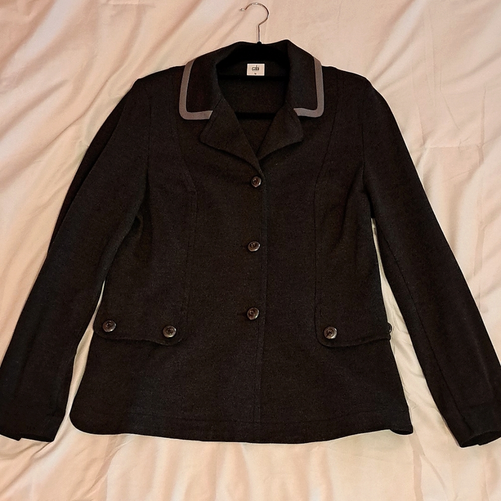Cabi Large Gray Crew Blazer